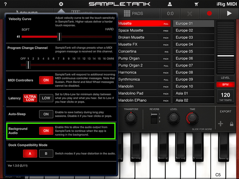 SampleTank-enable-background-audio-iPad