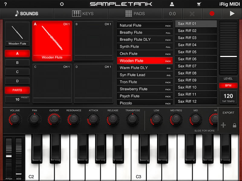 SampleTank-patch-flute-iPad